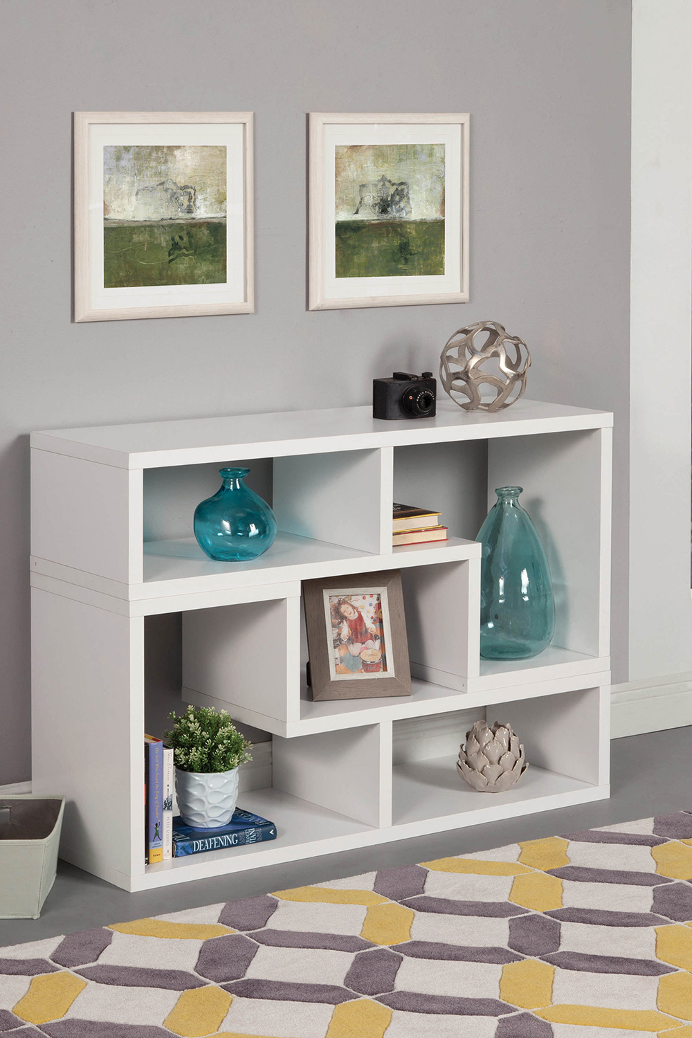 Coaster Velma Convertible TV Console And Bookcase - White