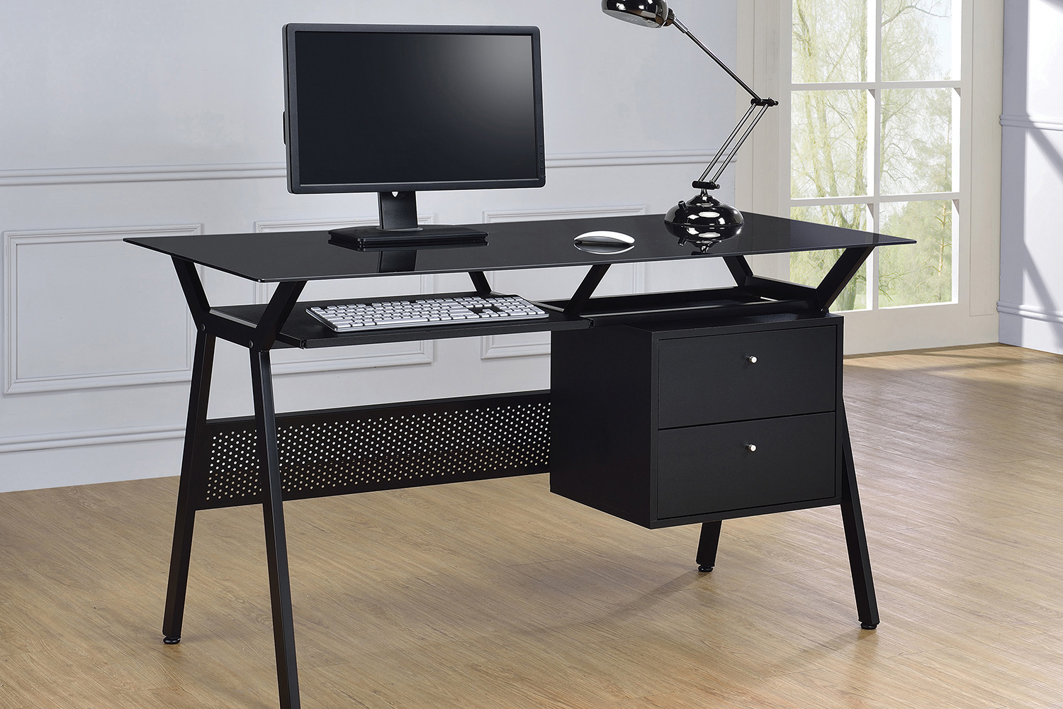 Coaster - Weaving 2-Drawer Computer Desk in Black