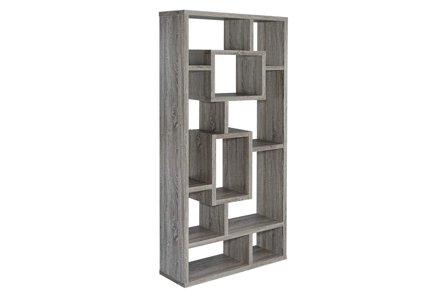 Coaster Howie 10-Shelf Bookcase - Weathered Gray