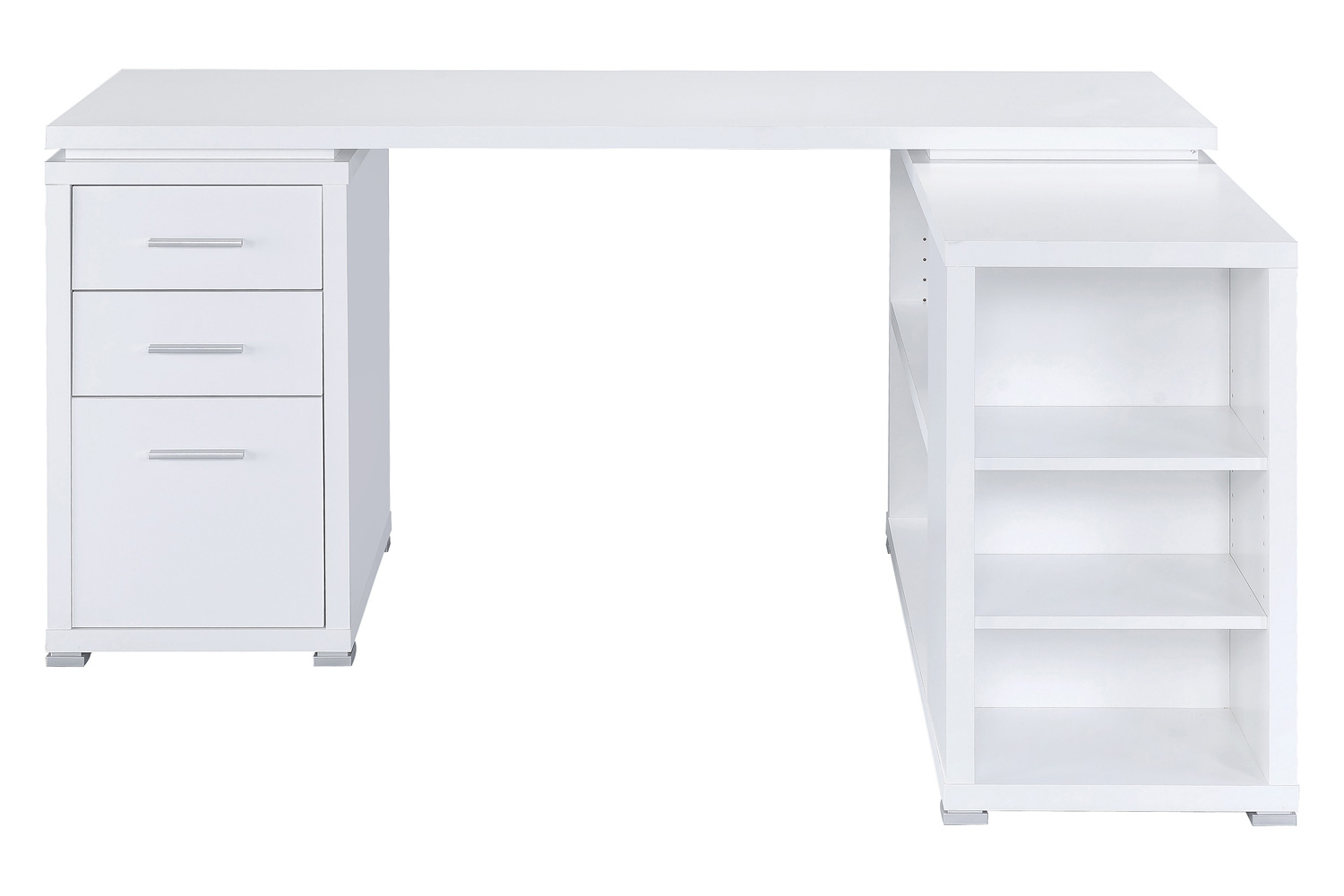 Coaster Yvette L-Shape Office Desk - White