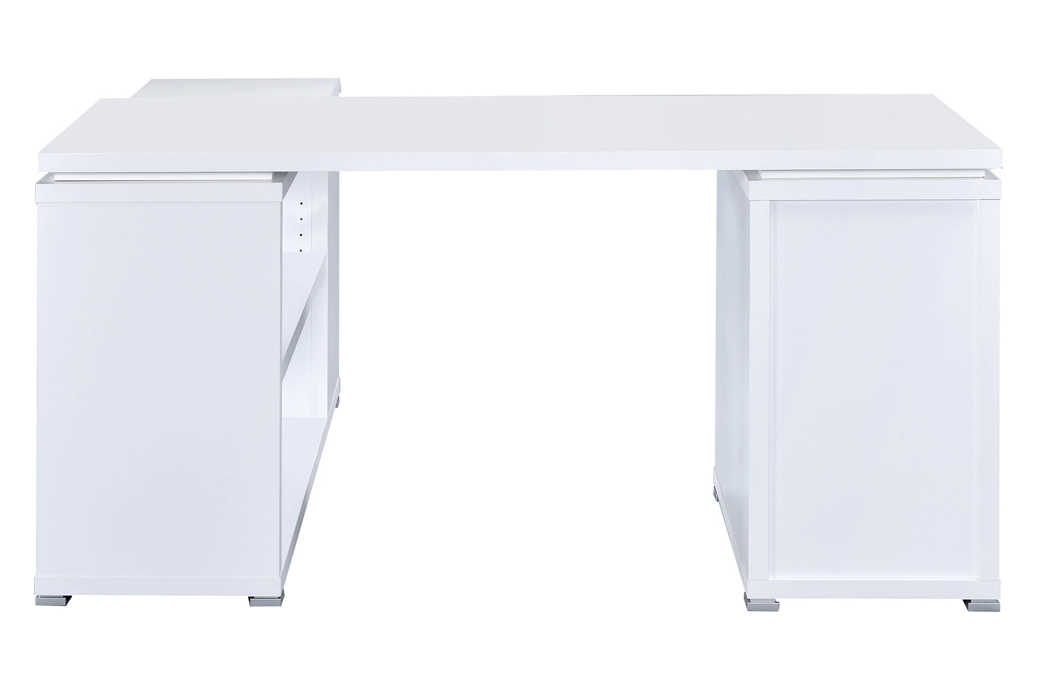 Coaster Yvette L-Shape Office Desk - White