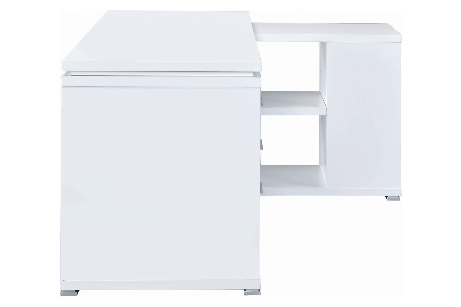 Coaster Yvette L-Shape Office Desk - White