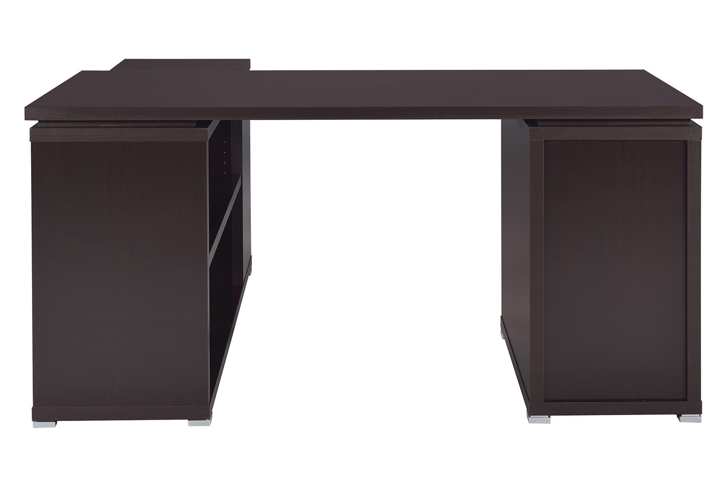 Coaster Yvette L-Shape Office Desk - Cappuccino