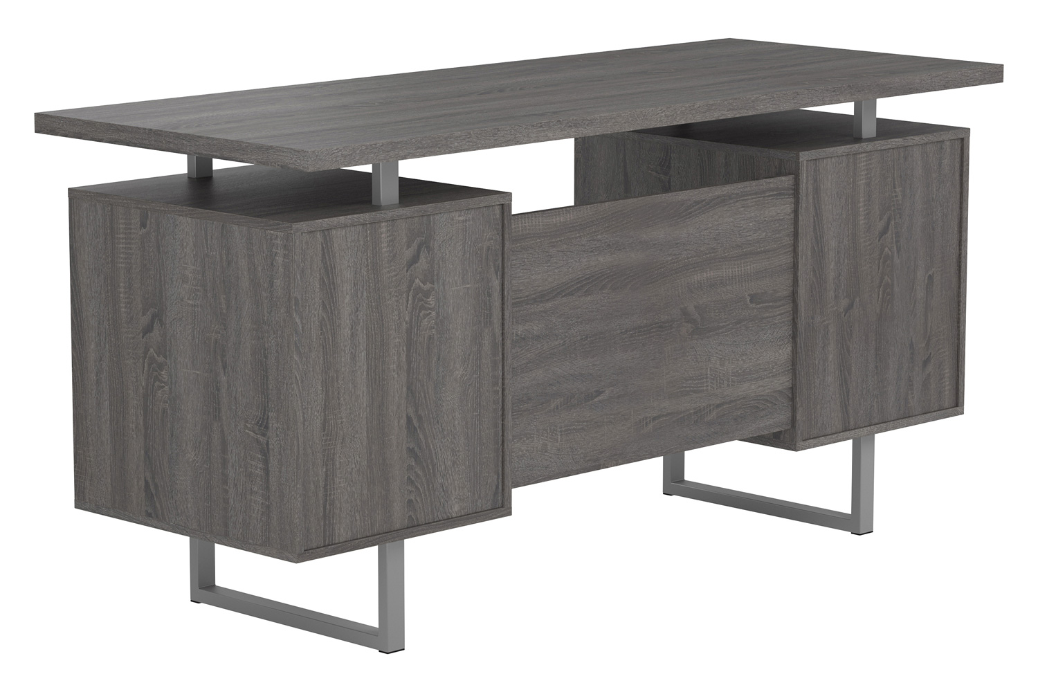 Coaster™ Lawtey Floating Top Office Desk - Weathered Gray