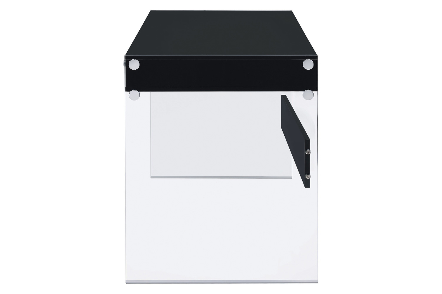 Coaster Dobrev 2-Drawer Writing Desk - Glossy Black/Clear