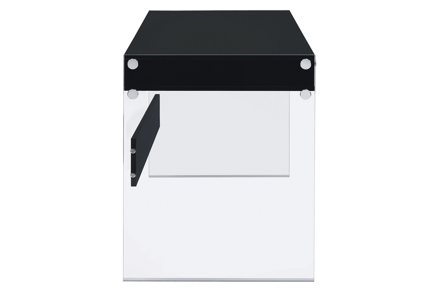 Coaster Dobrev 2-Drawer Writing Desk - Glossy Black/Clear