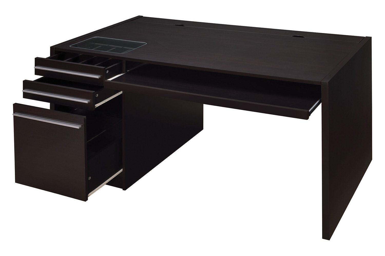 Coaster - Halston 3-Drawer Connect-It Office Desk in Cappuccino