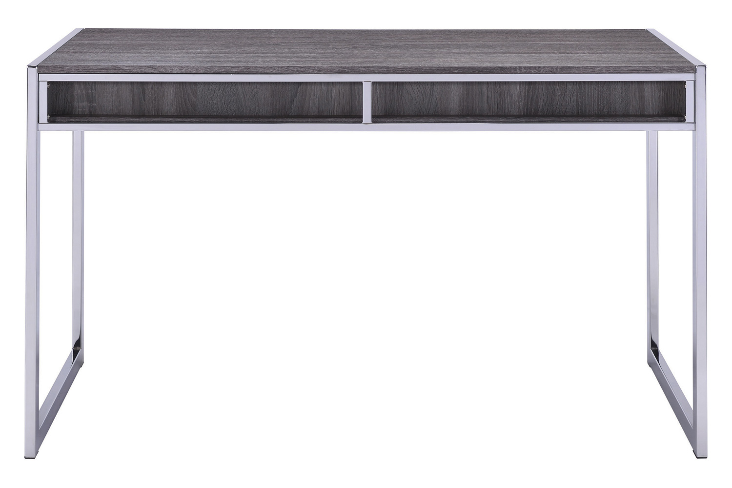 Coaster - Wallice 2-Drawer Writing Desk in Weathered Gray/Chrome