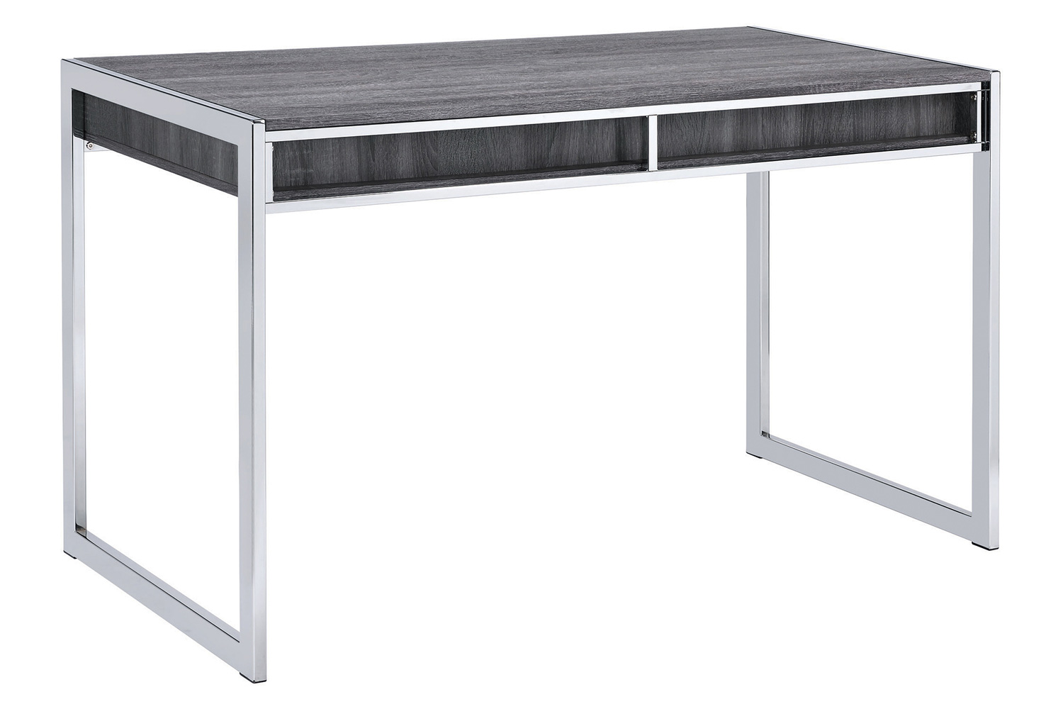 Coaster - Wallice 2-Drawer Writing Desk in Weathered Gray/Chrome