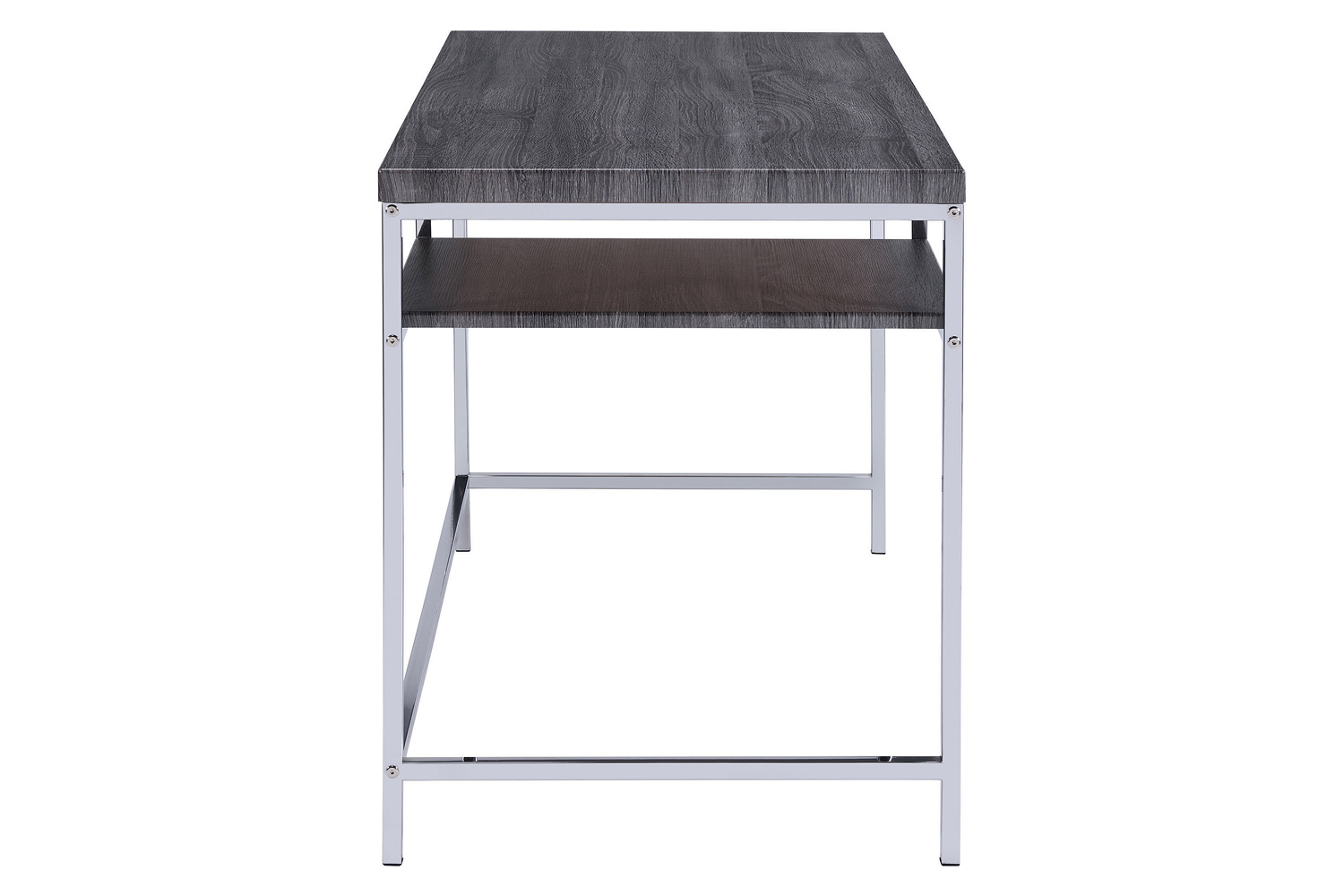 Coaster - Kravitz Rectangular Writing Desk in Weathered Gray/Chrome