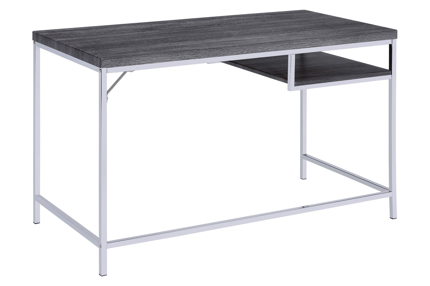 Coaster - Kravitz Rectangular Writing Desk in Weathered Gray/Chrome