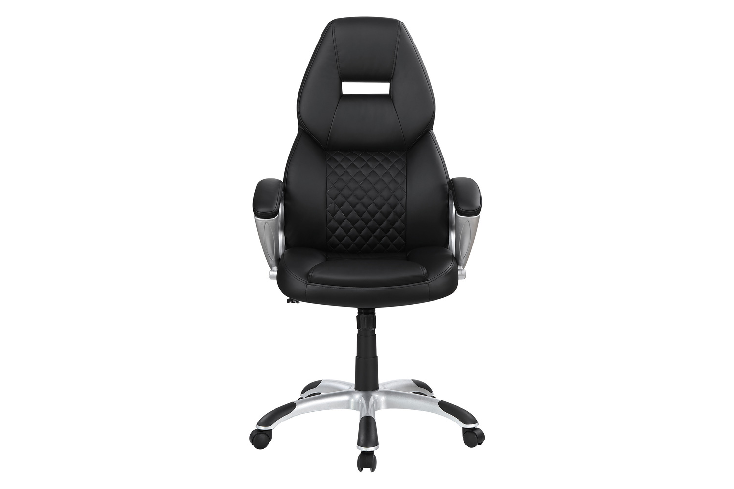 Coaster - Adjustable Height Office Chair 801296 in Black/Silver