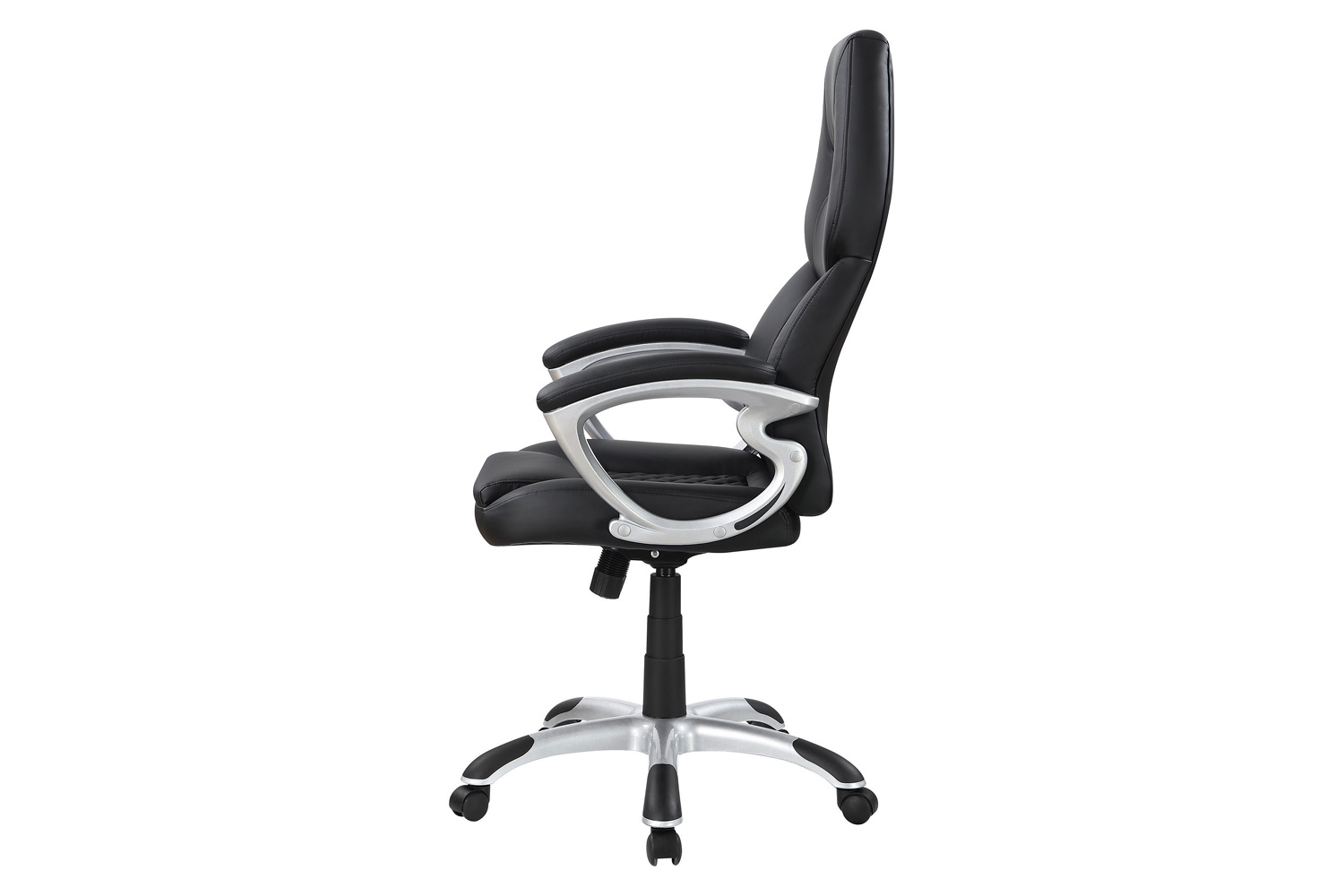 Coaster - Adjustable Height Office Chair 801296 in Black/Silver