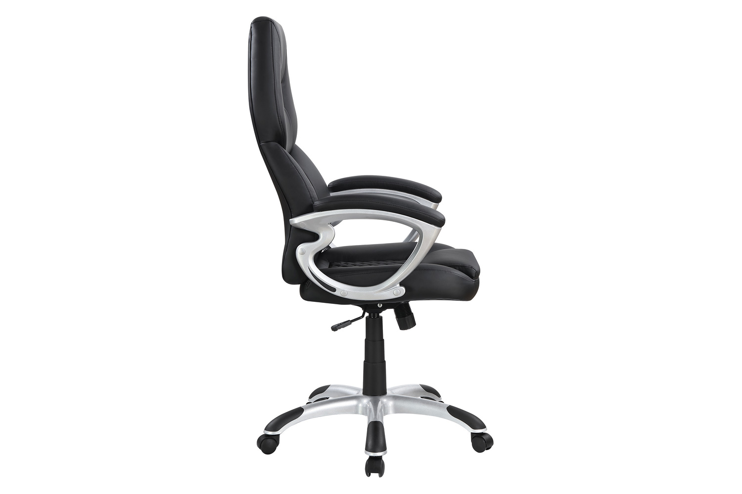 Coaster - Adjustable Height Office Chair 801296 in Black/Silver