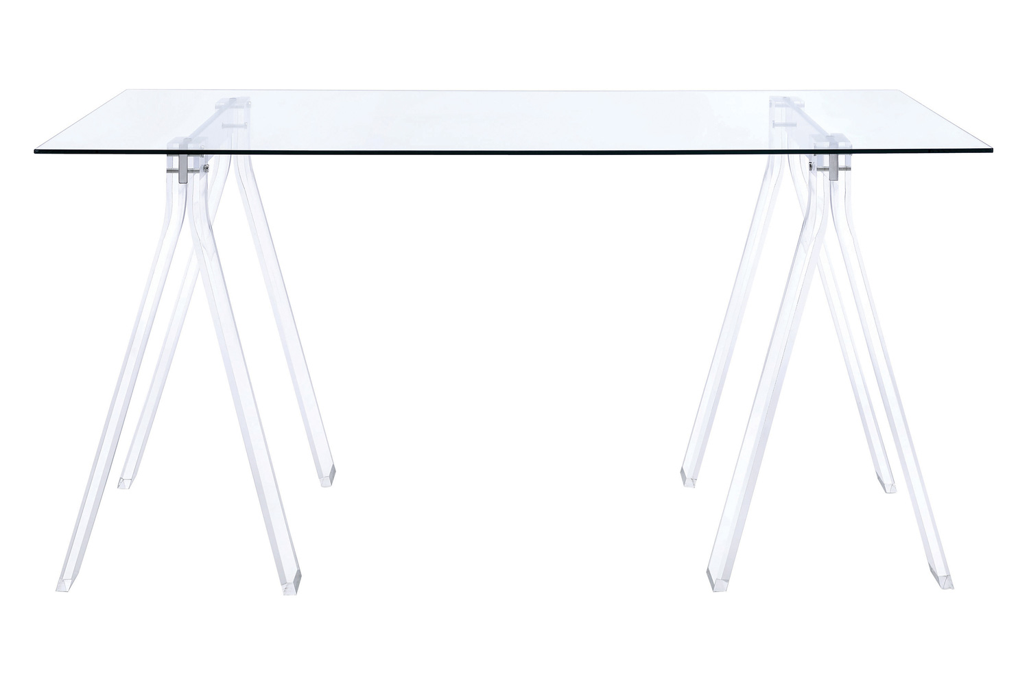 Coaster - Amaturo Writing Desk With Glass Top in Clear