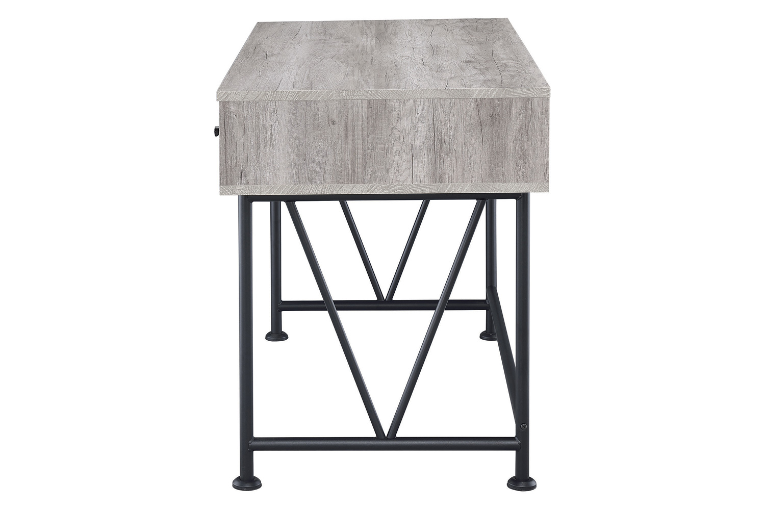 Coaster Analiese 3-Drawer Writing Desk - Gray Driftwood/Black