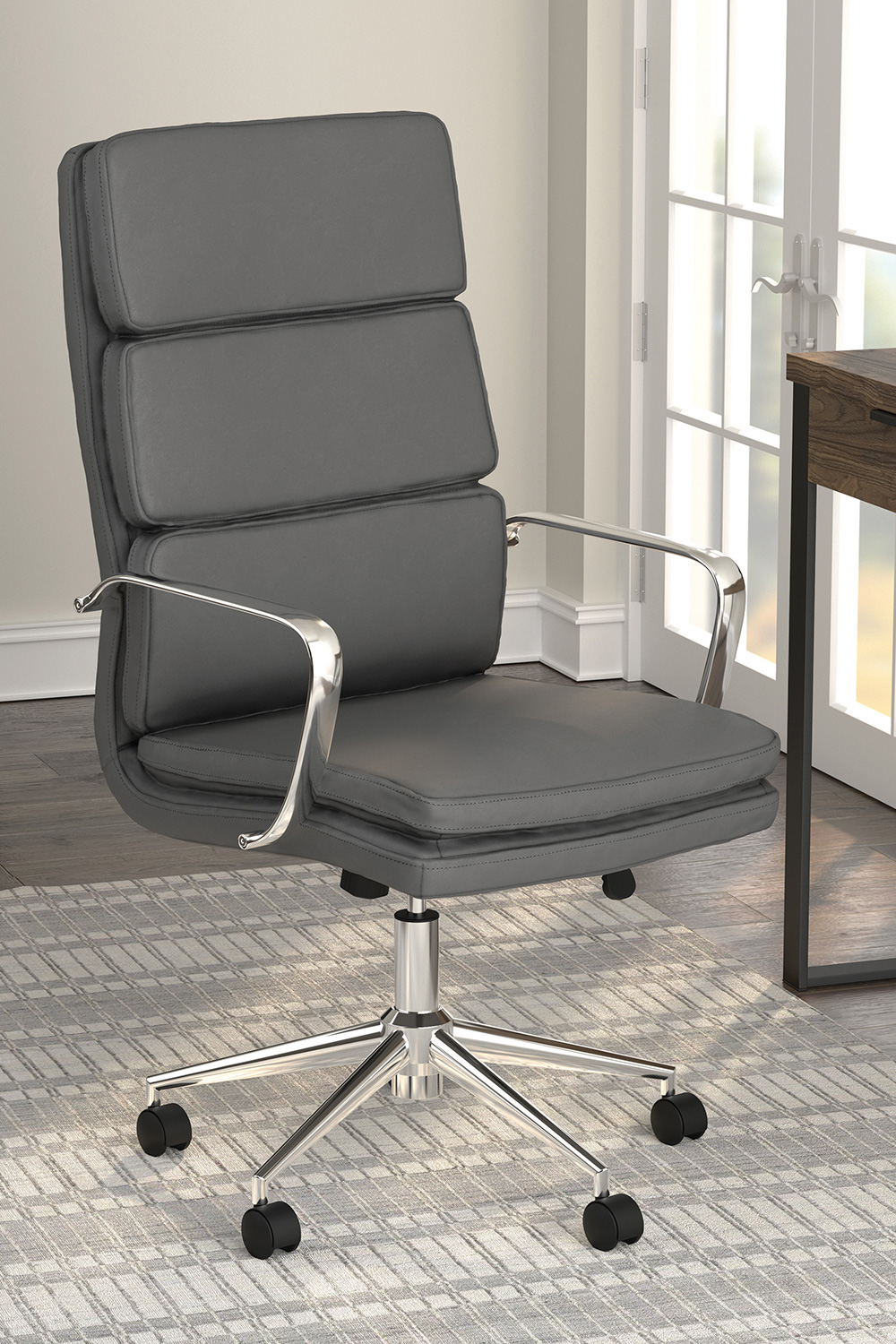 Coaster High Back Upholstered Office Chair - Gray