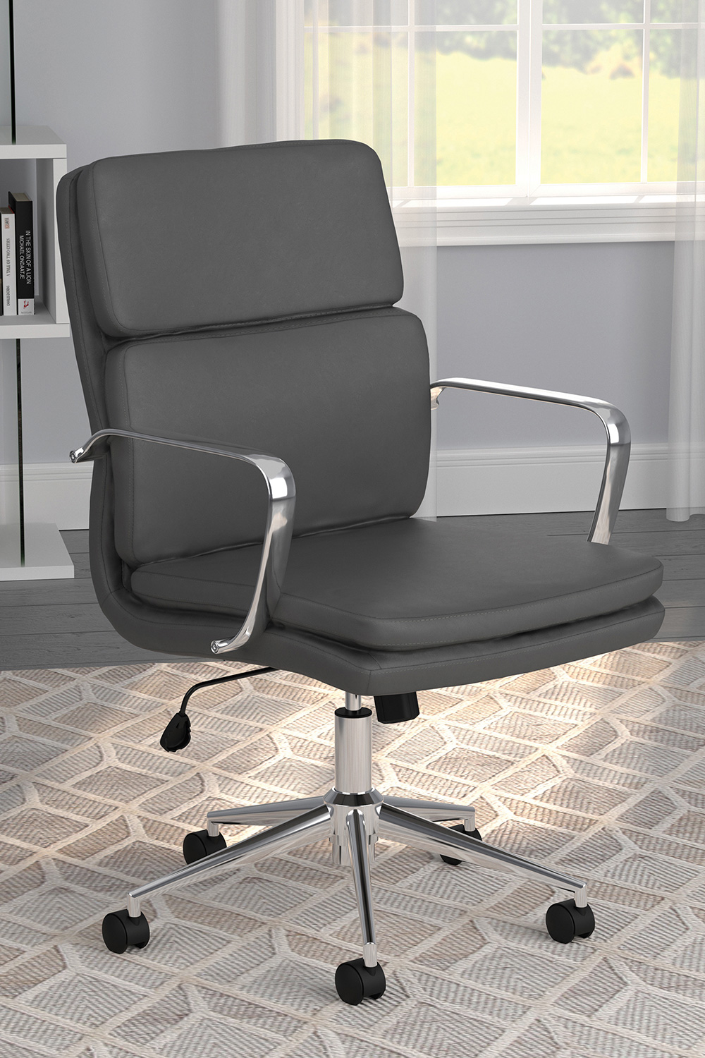 Coaster Standard Back Upholstered Office Chair - Gray