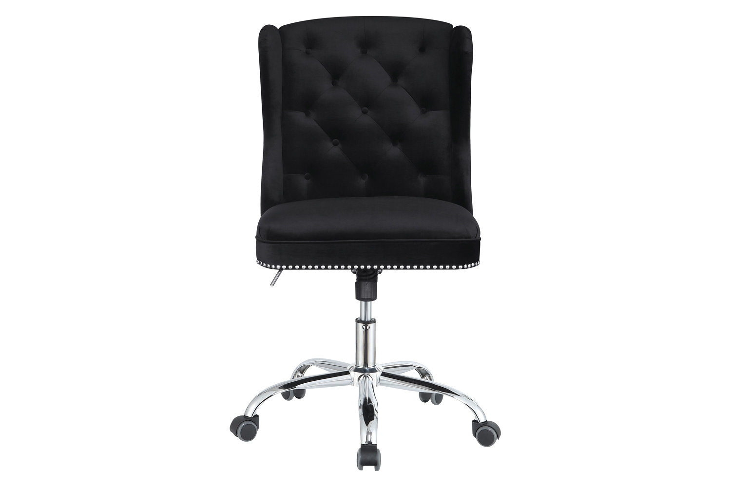 Coaster - Upholstered Tufted Office Chair in Black/Chrome