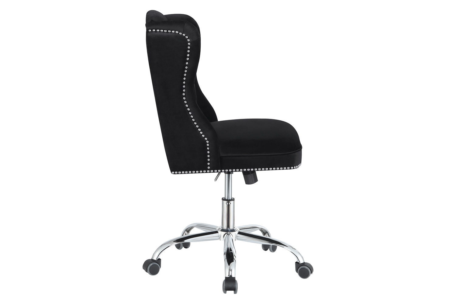 Coaster - Upholstered Tufted Office Chair in Black/Chrome