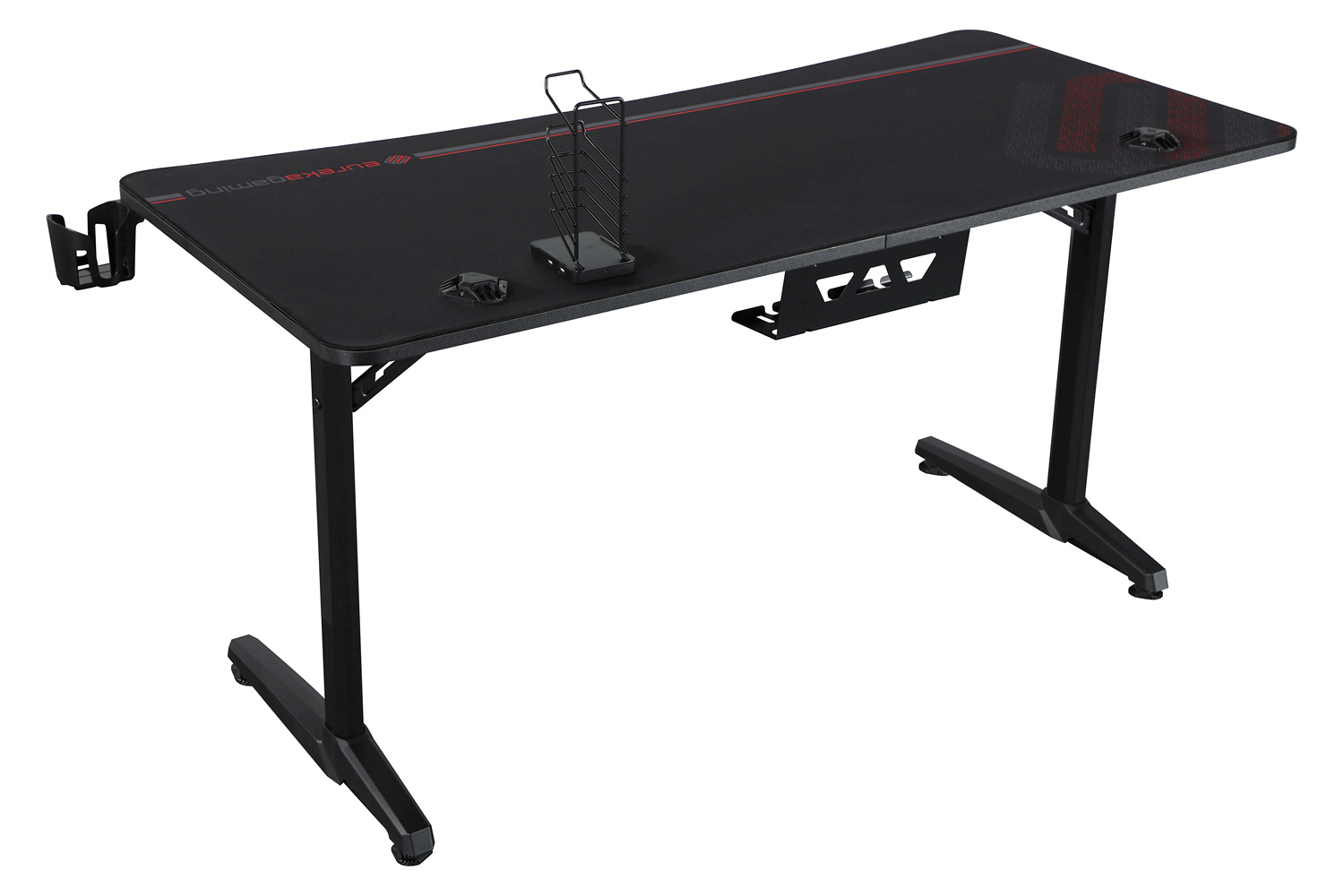 Coaster - Tarnov Rectangular Metal Gaming Desk With Usb Ports in Black