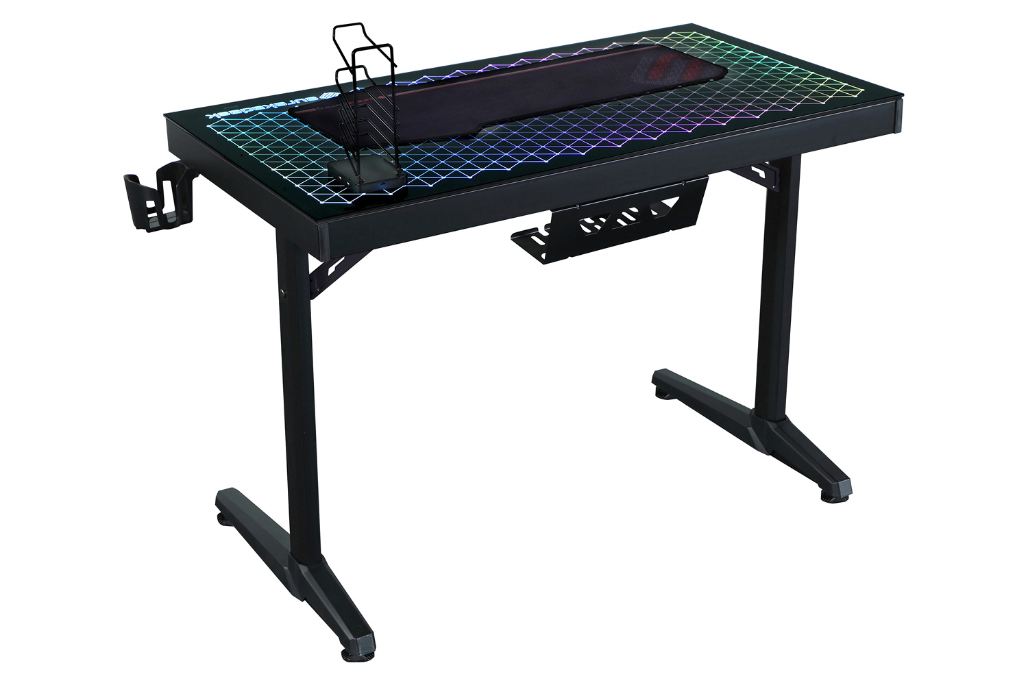 Coaster - Avoca Tempered Glass Top Gaming Desk in Black