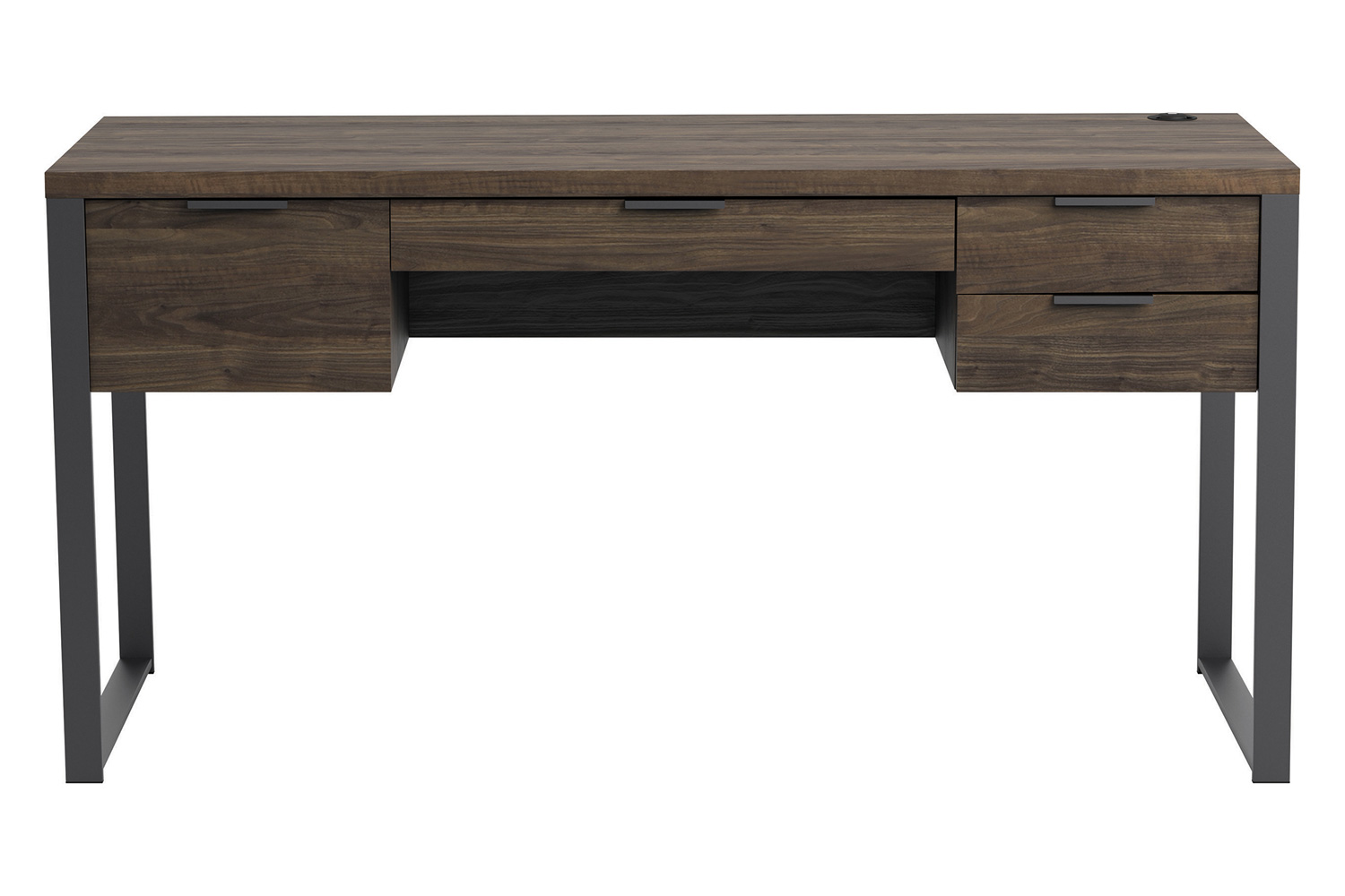 Coaster - Pattinson 4-Drawer Writing Desk in Aged Walnut/Gunmetal