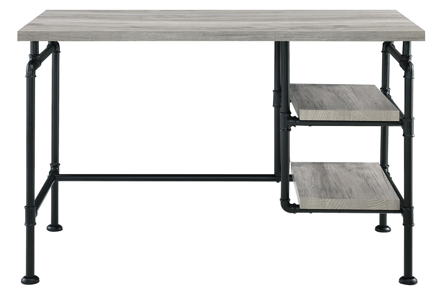 Coaster - Delray 2-Tier Open Shelving Writing Desk in Gray Driftwood/Black