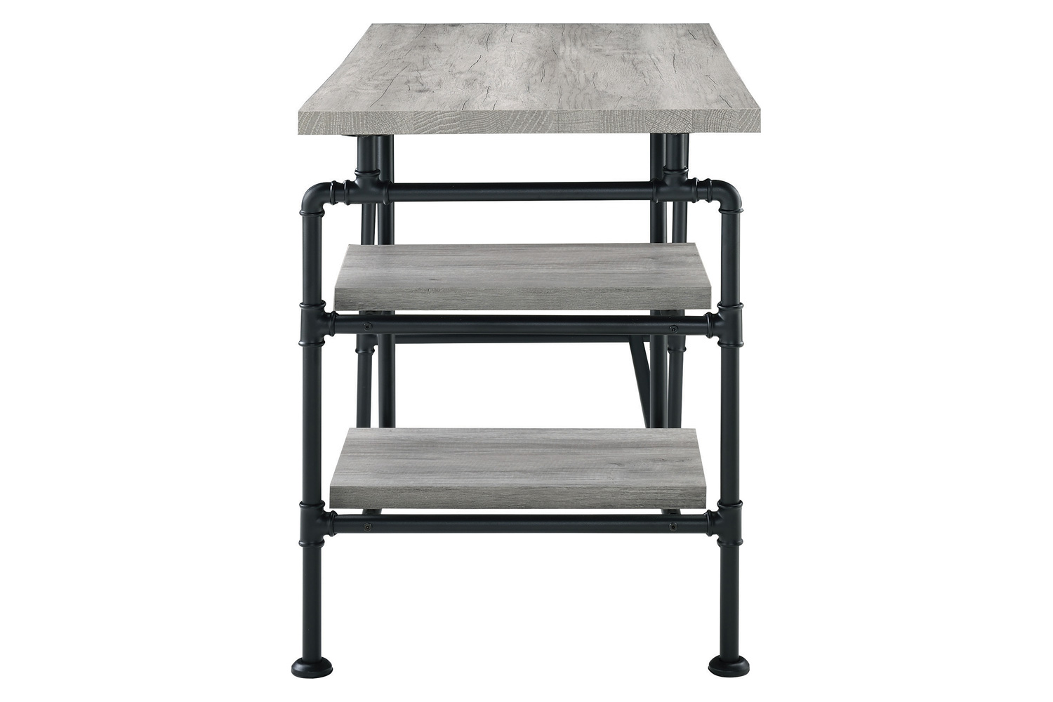 Coaster - Delray 2-Tier Open Shelving Writing Desk in Gray Driftwood/Black