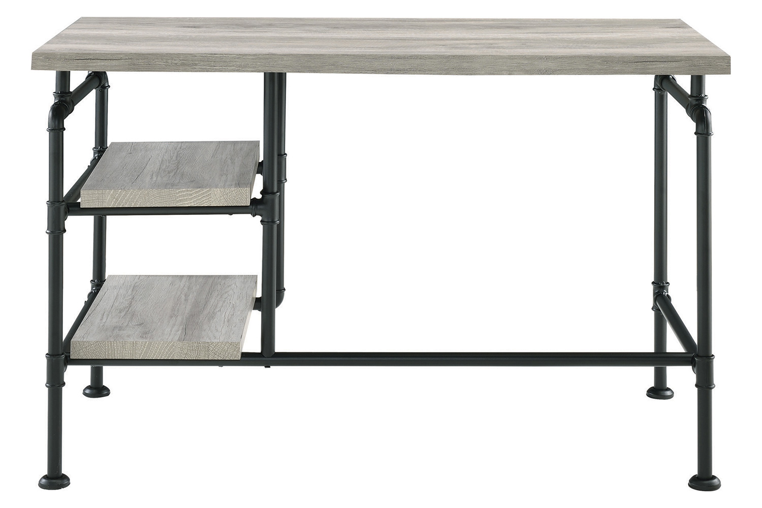 Coaster - Delray 2-Tier Open Shelving Writing Desk in Gray Driftwood/Black