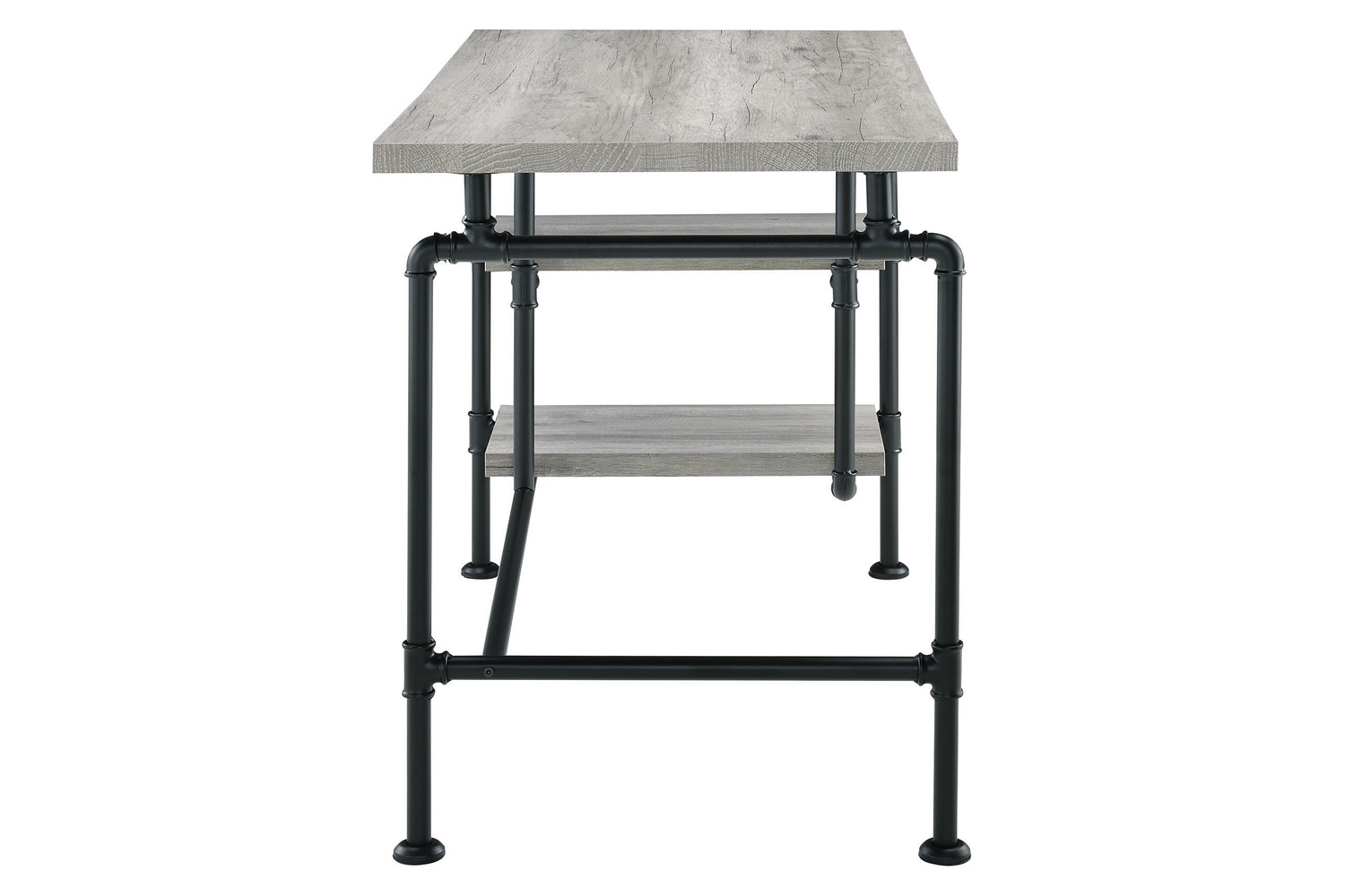 Coaster - Delray 2-Tier Open Shelving Writing Desk in Gray Driftwood/Black