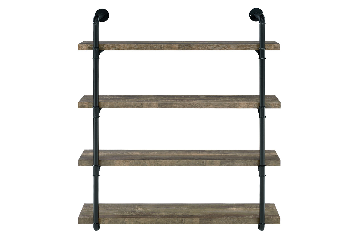 Coaster Elmcrest 40-Inch Wall Shelf - Black/Rustic Oak