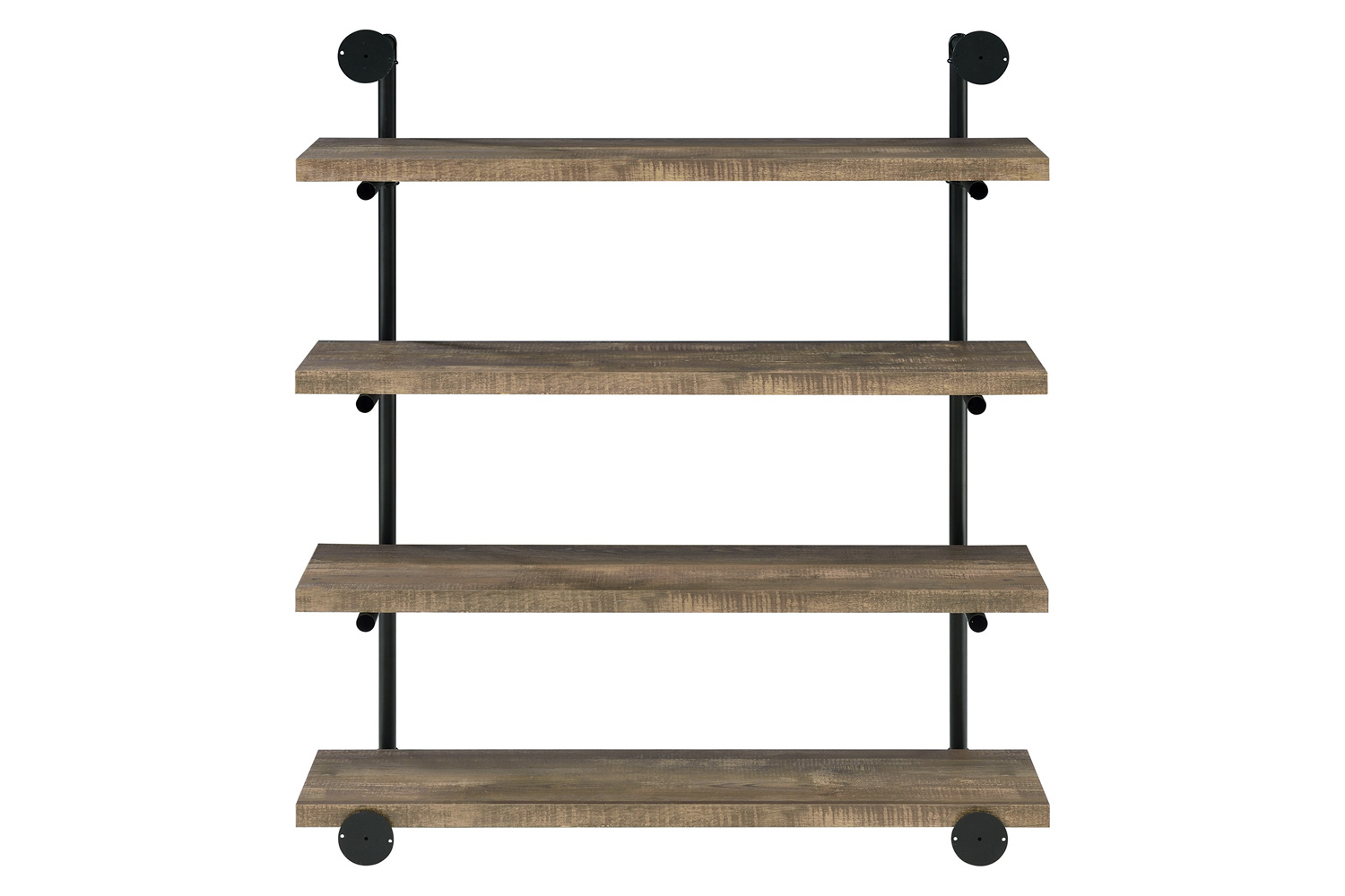 Coaster Elmcrest 40-Inch Wall Shelf - Black/Rustic Oak