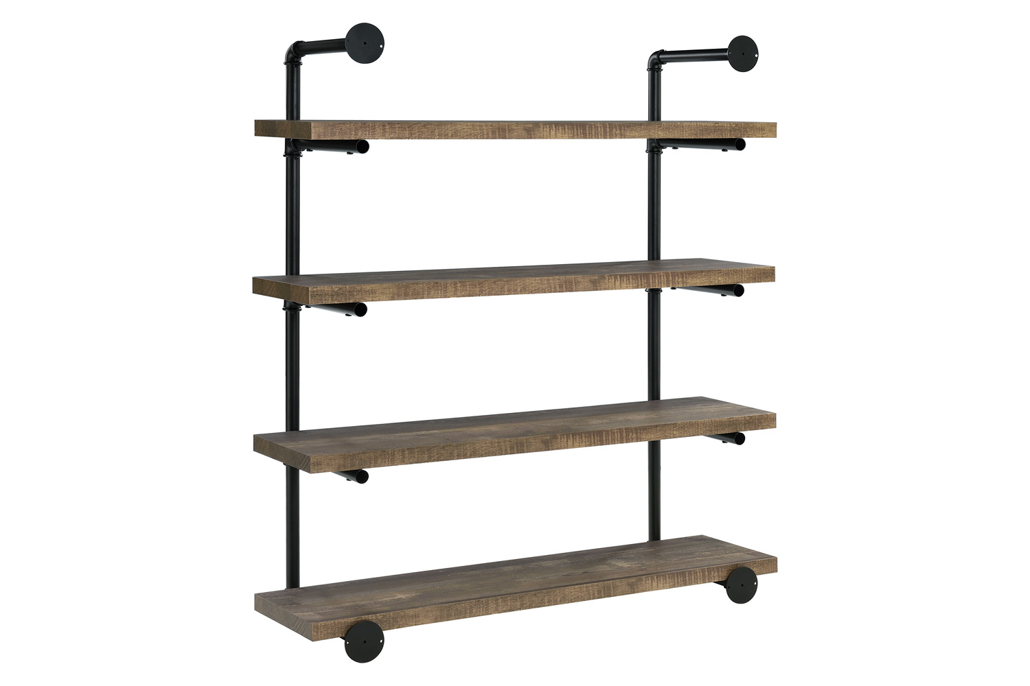 Coaster Elmcrest 40-Inch Wall Shelf - Black/Rustic Oak