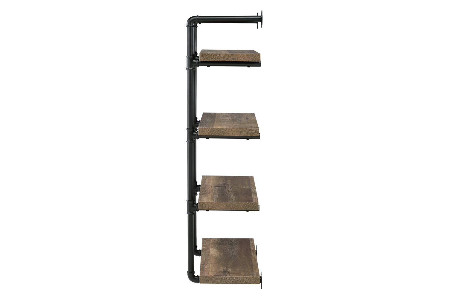 Coaster Elmcrest 24-Inch Wall Shelf - Black/Rustic Oak