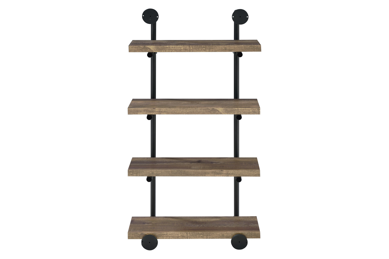 Coaster Elmcrest 24-Inch Wall Shelf - Black/Rustic Oak