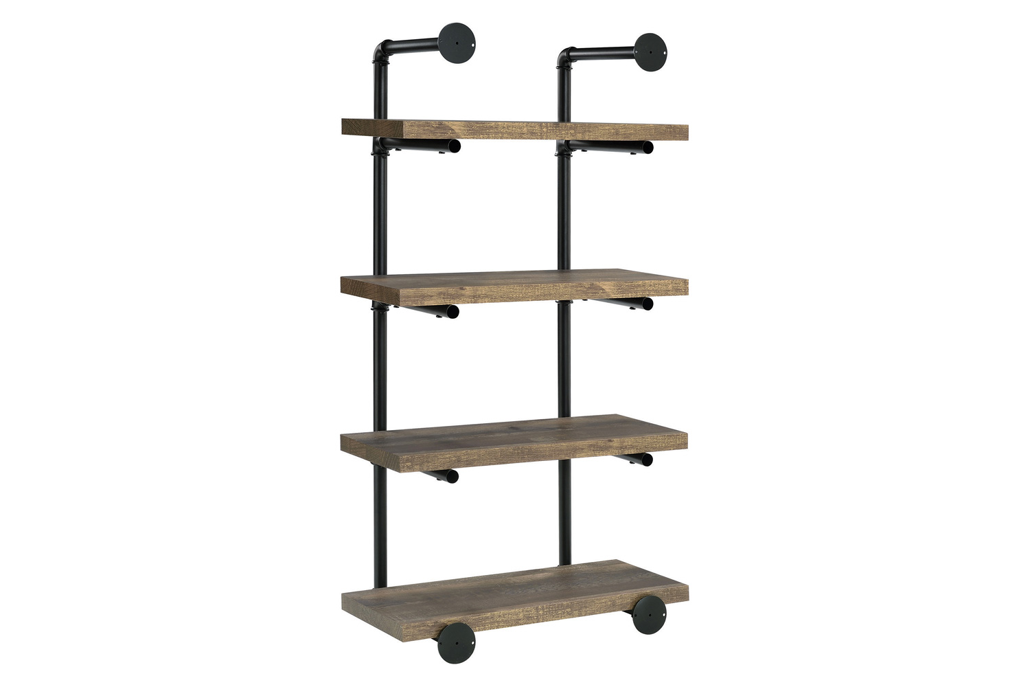 Coaster Elmcrest 24-Inch Wall Shelf - Black/Rustic Oak