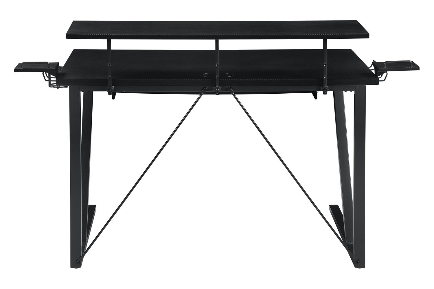 Coaster - Tech Spec Gaming Desk With Cup Holder in Gunmetal