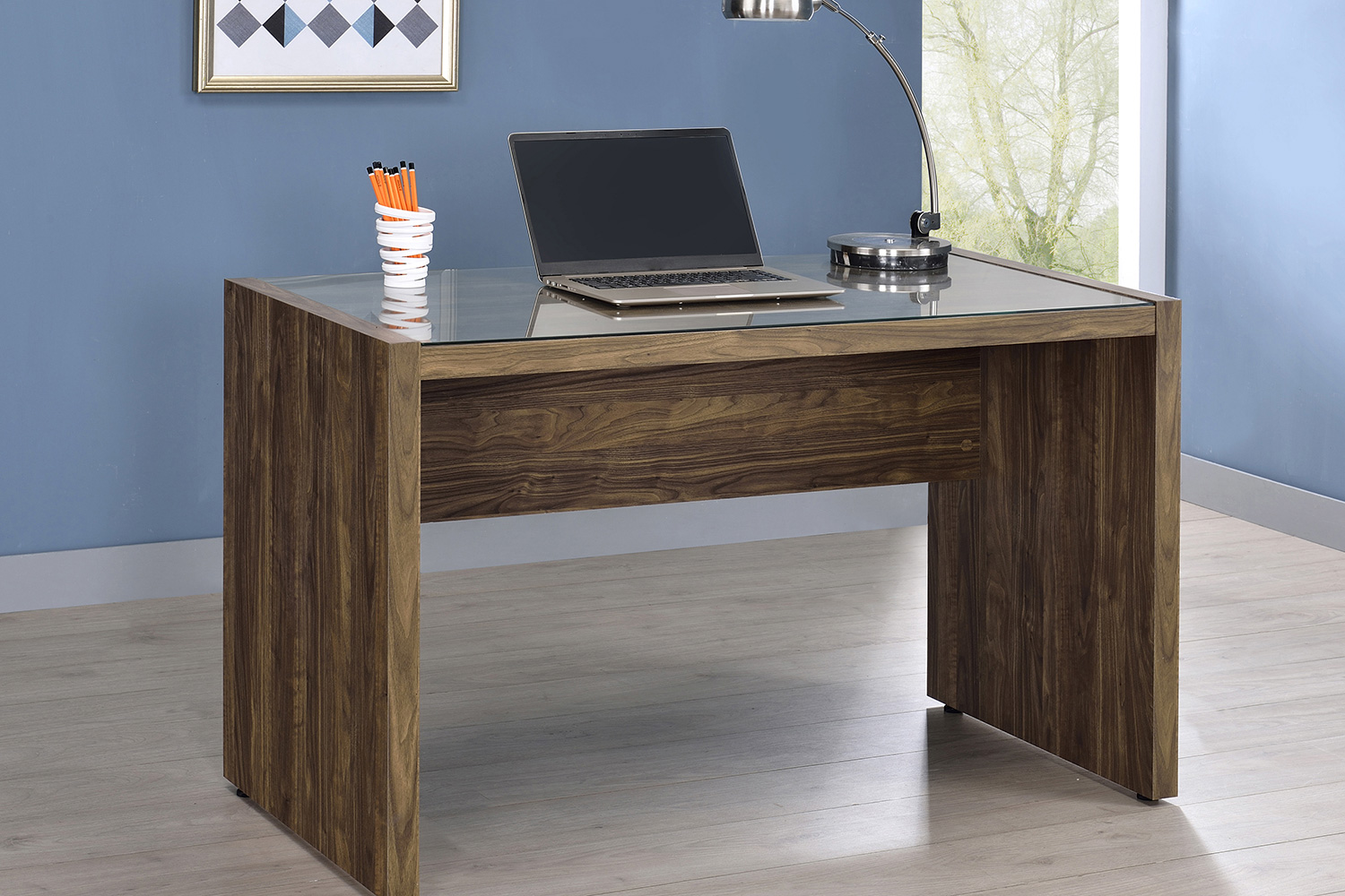 Coaster Luetta 48-Inch Rectangular Writing Desk - Aged Walnut