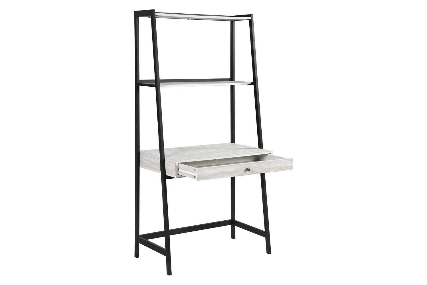 Coaster - Pinckard 1-Drawer Ladder Desk in Gray Stone Herringbone/Black