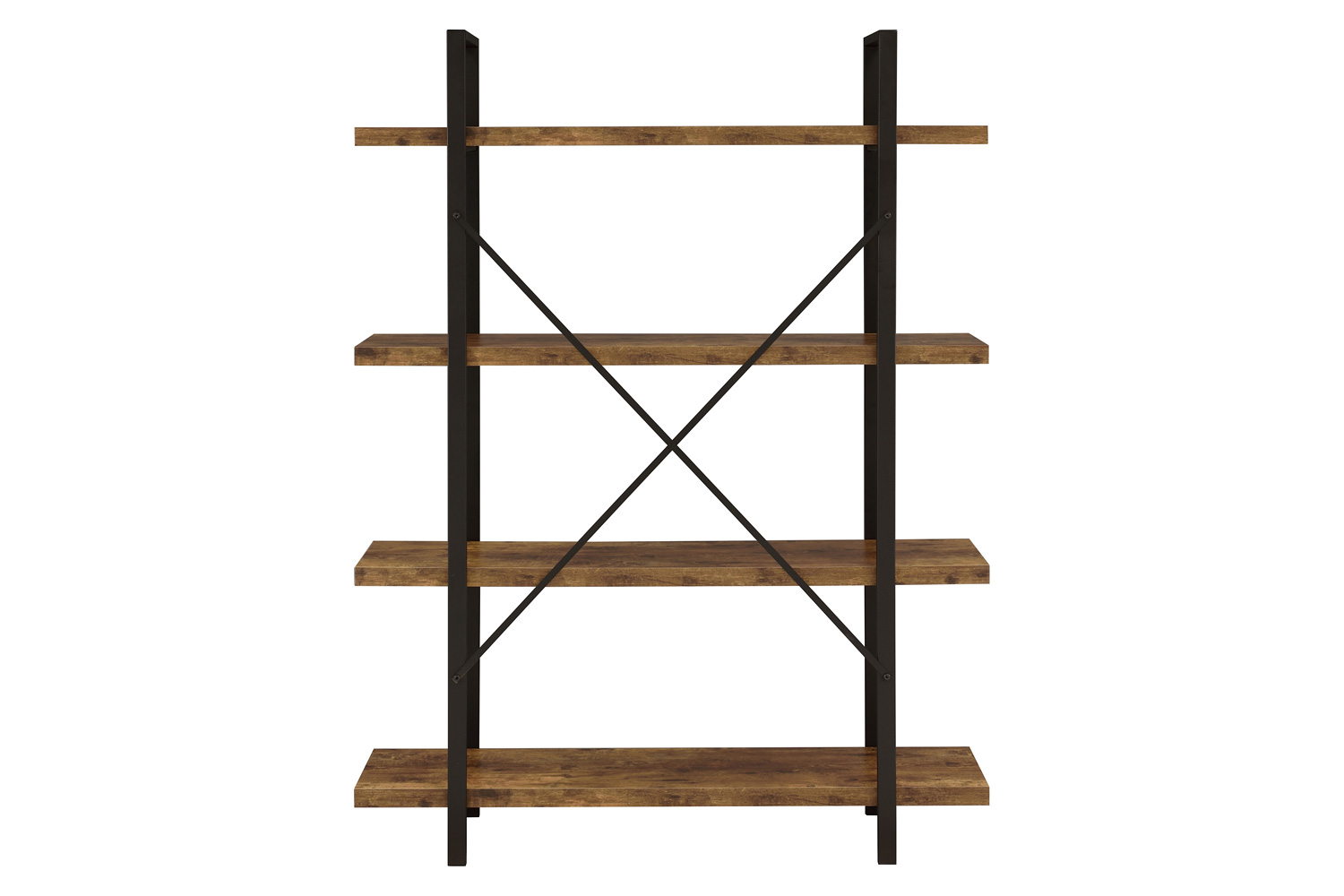 Coaster Cole 4-Shelf Bookcase - Antique Nutmeg/Black