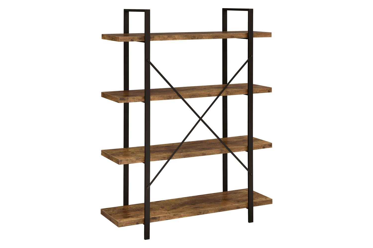 Coaster Cole 4-Shelf Bookcase - Antique Nutmeg/Black