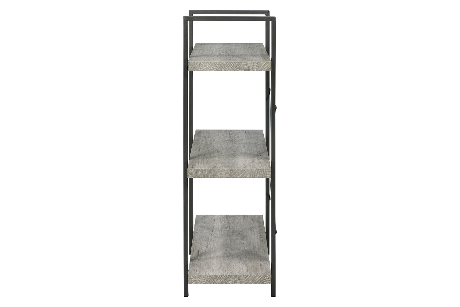 Coaster Cole 3-Shelf Bookcase - Gray Driftwood/Gunmetal