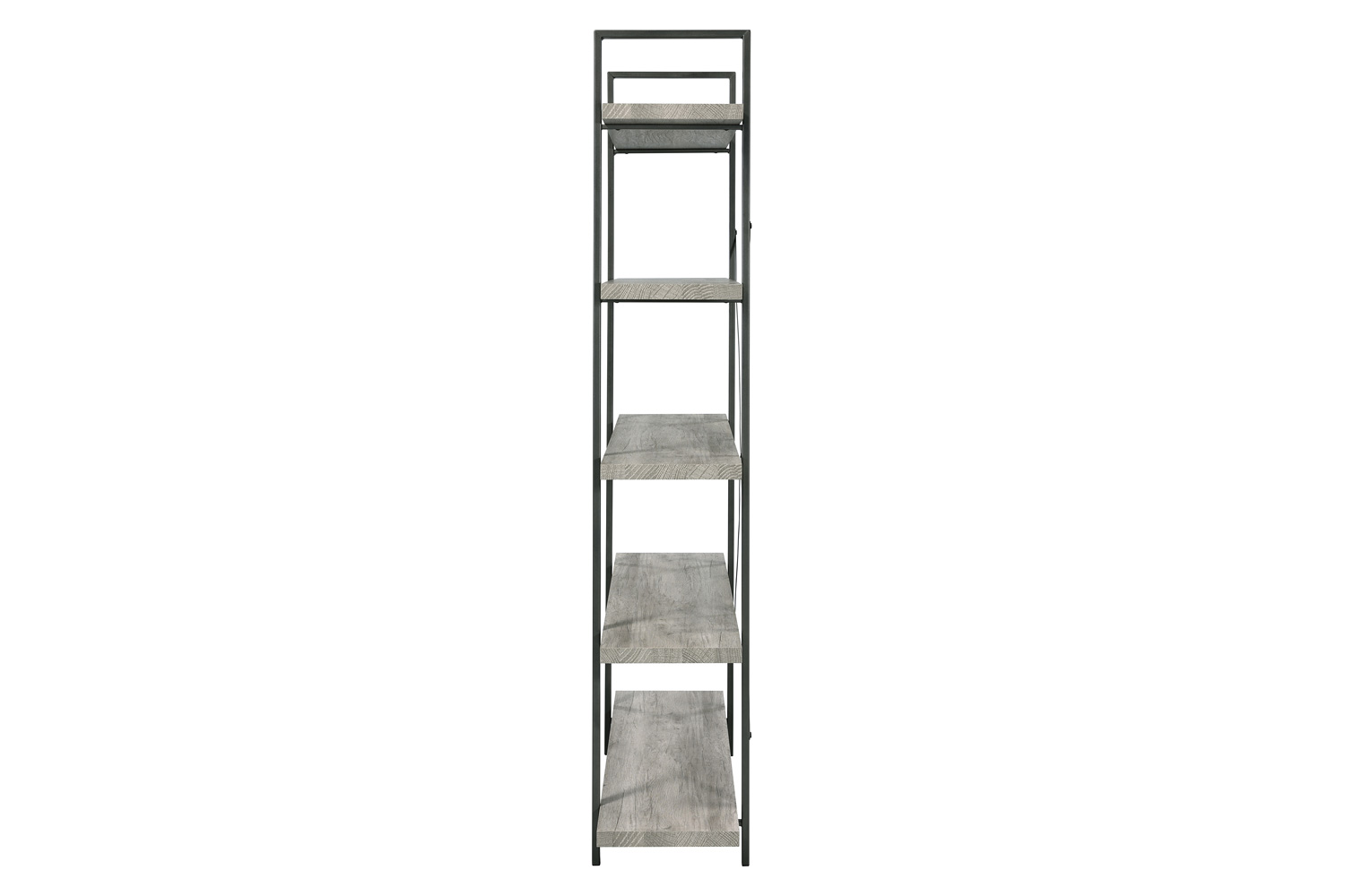 Coaster Cole 5-Shelf Bookcase - Gray Driftwood/Gunmetal