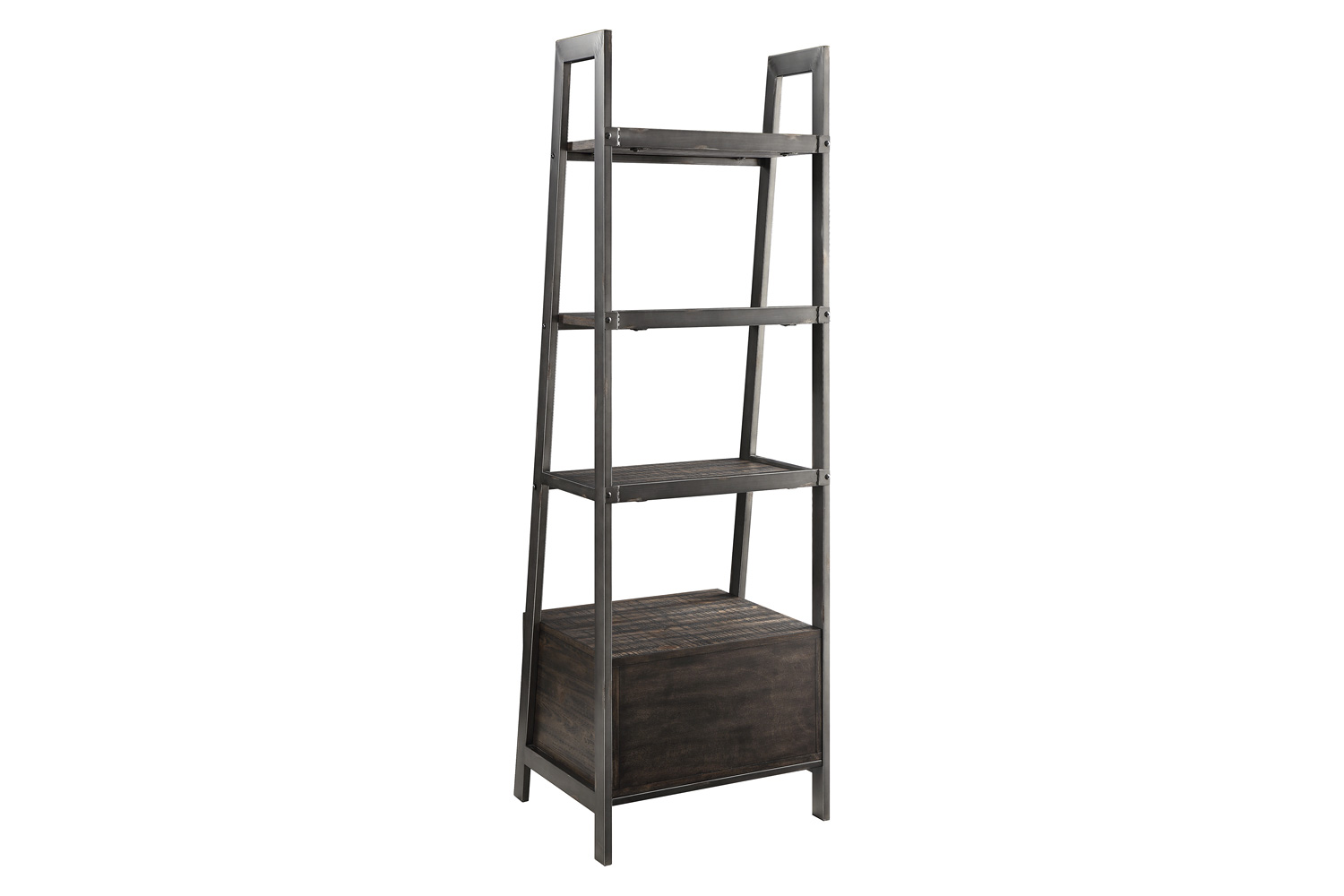 Coaster - Delmar 2-Drawer Bookcase in Burnished Cognac/Weathered Gunmetal