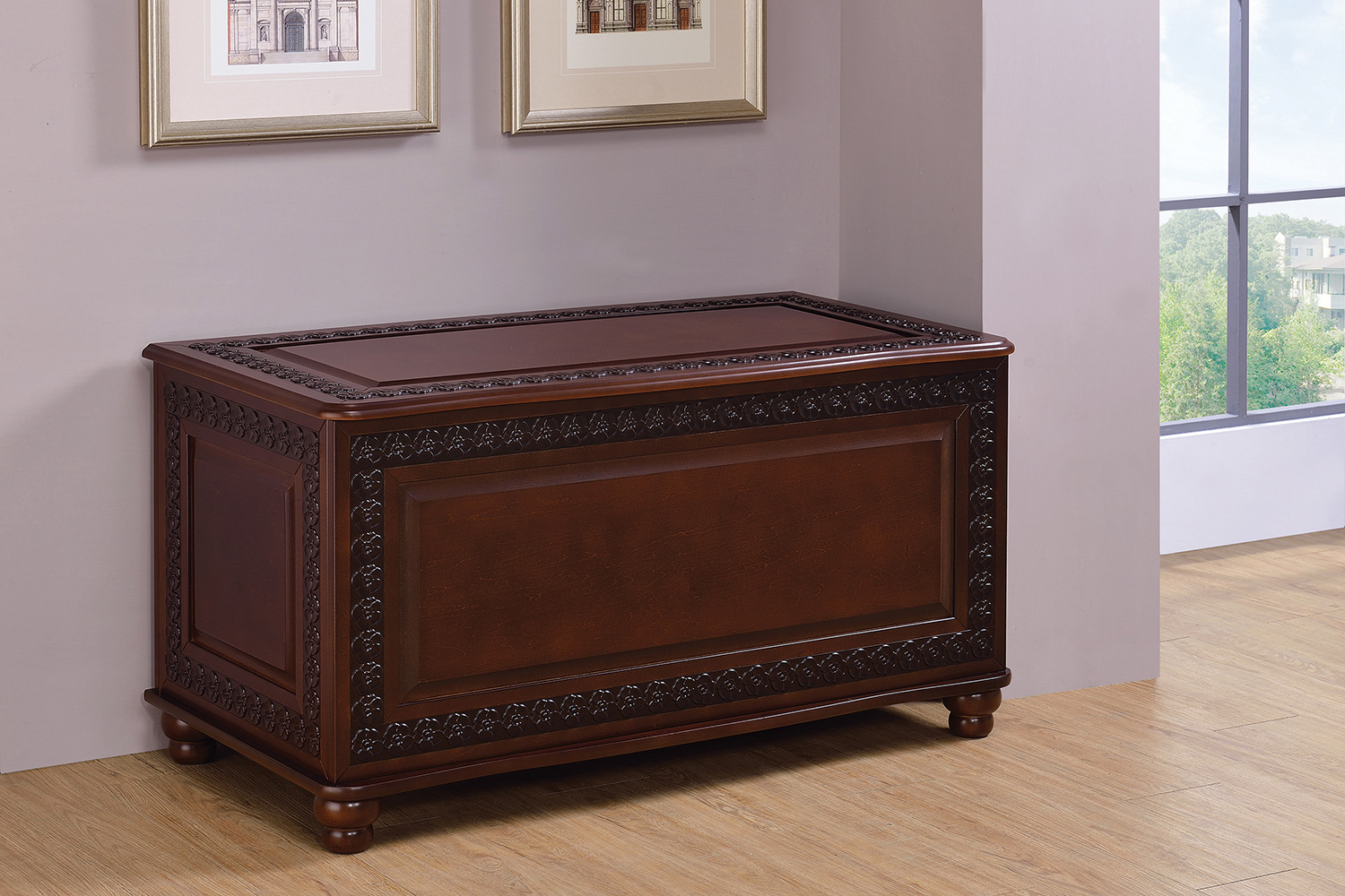 Coaster - Flip Open Storage Cedar Chest in Deep Tobacco