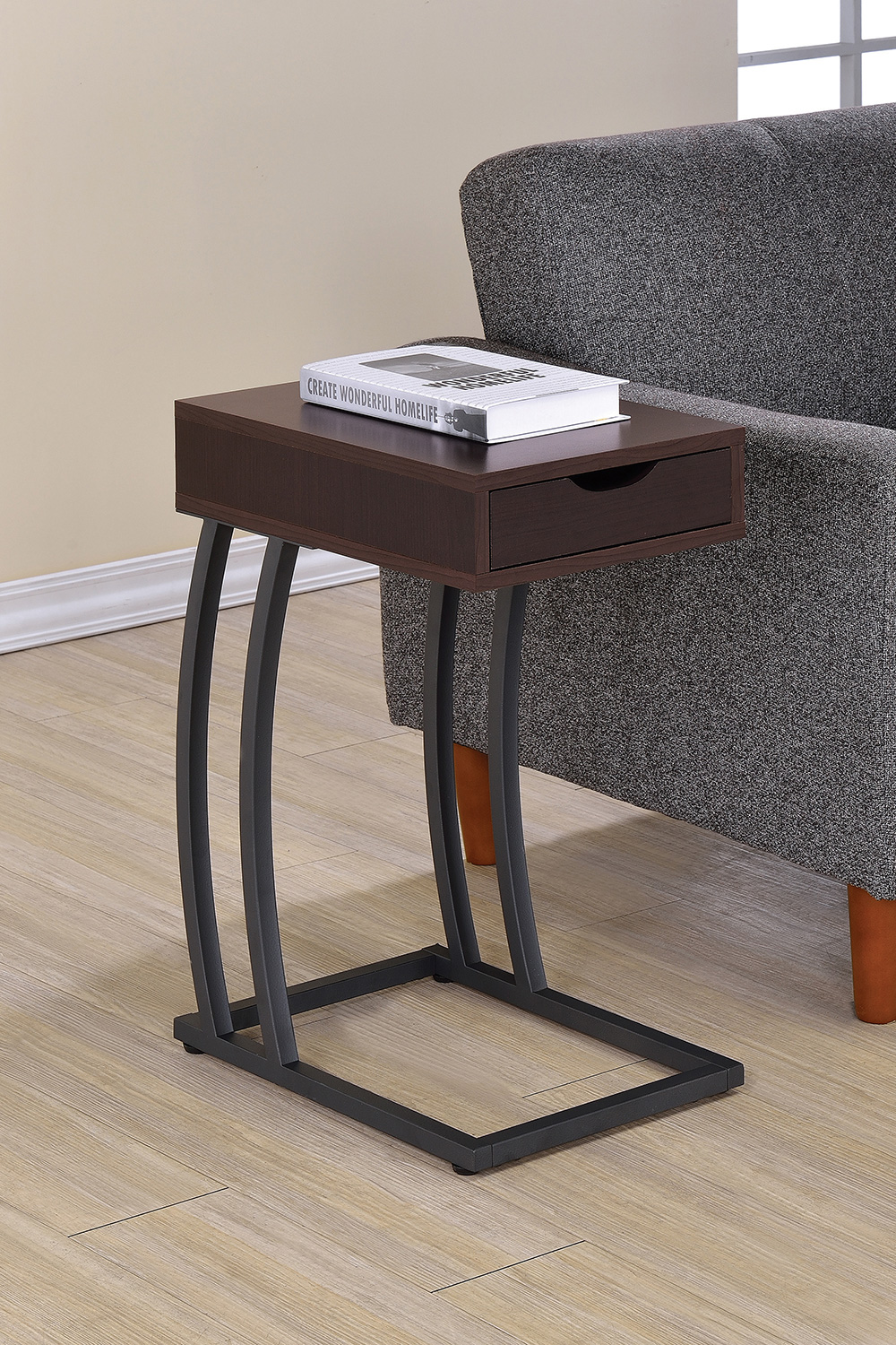 Coaster™ Accent Table with Power Outlet - Cappuccino