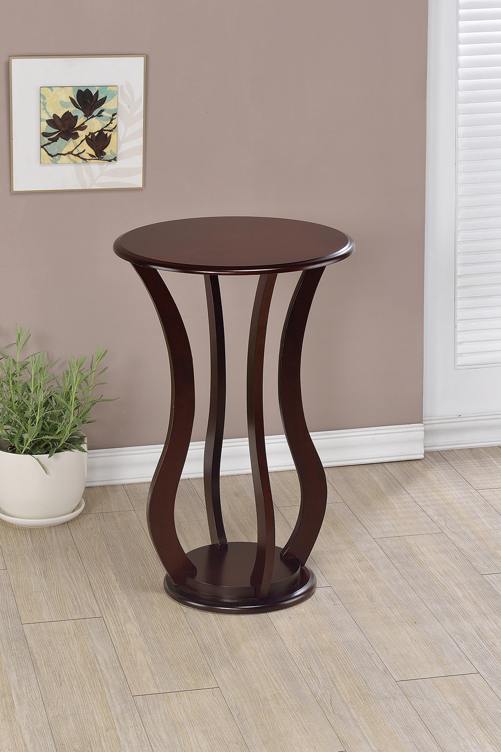 Coaster - Round Top Accent Table in Cherry