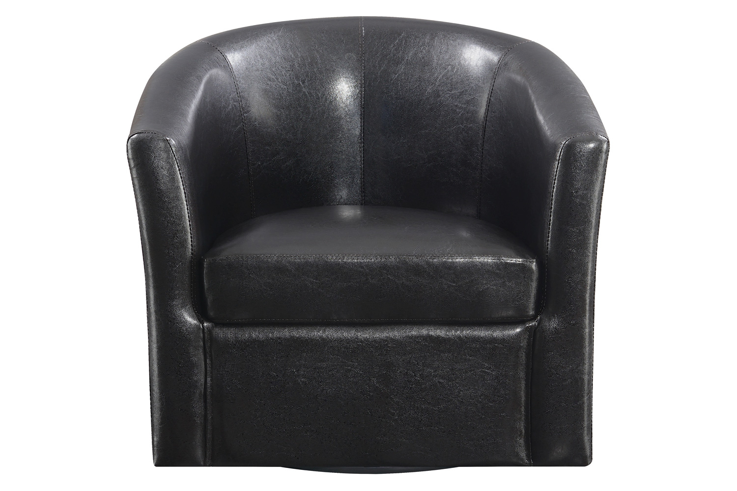 Coaster Upholstery Sloped Arm Accent Swivel Chair - Dark Brown