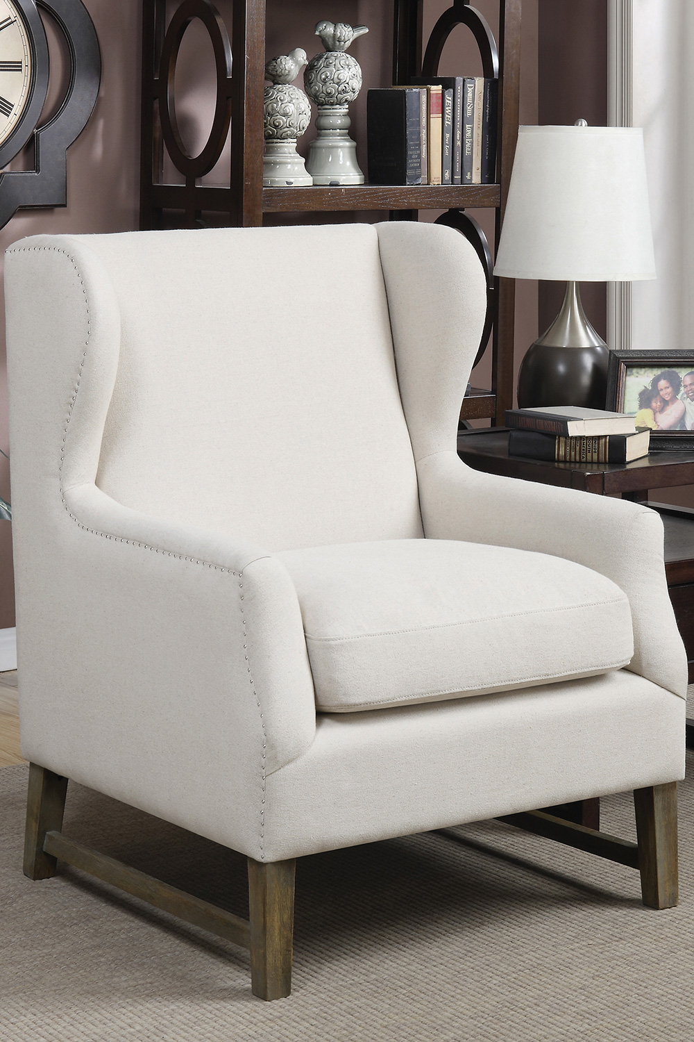 Coaster™ Wing Back Accent Chair - Cream